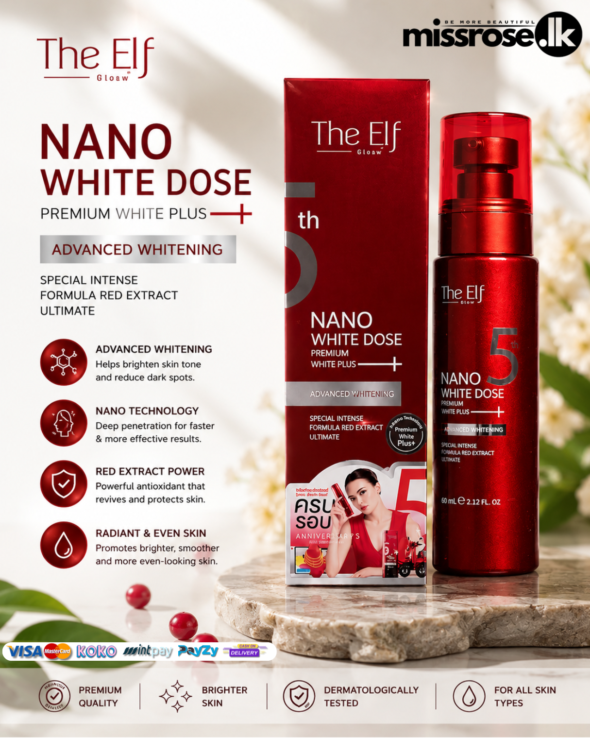 The elf nano white dose serum 60 ml