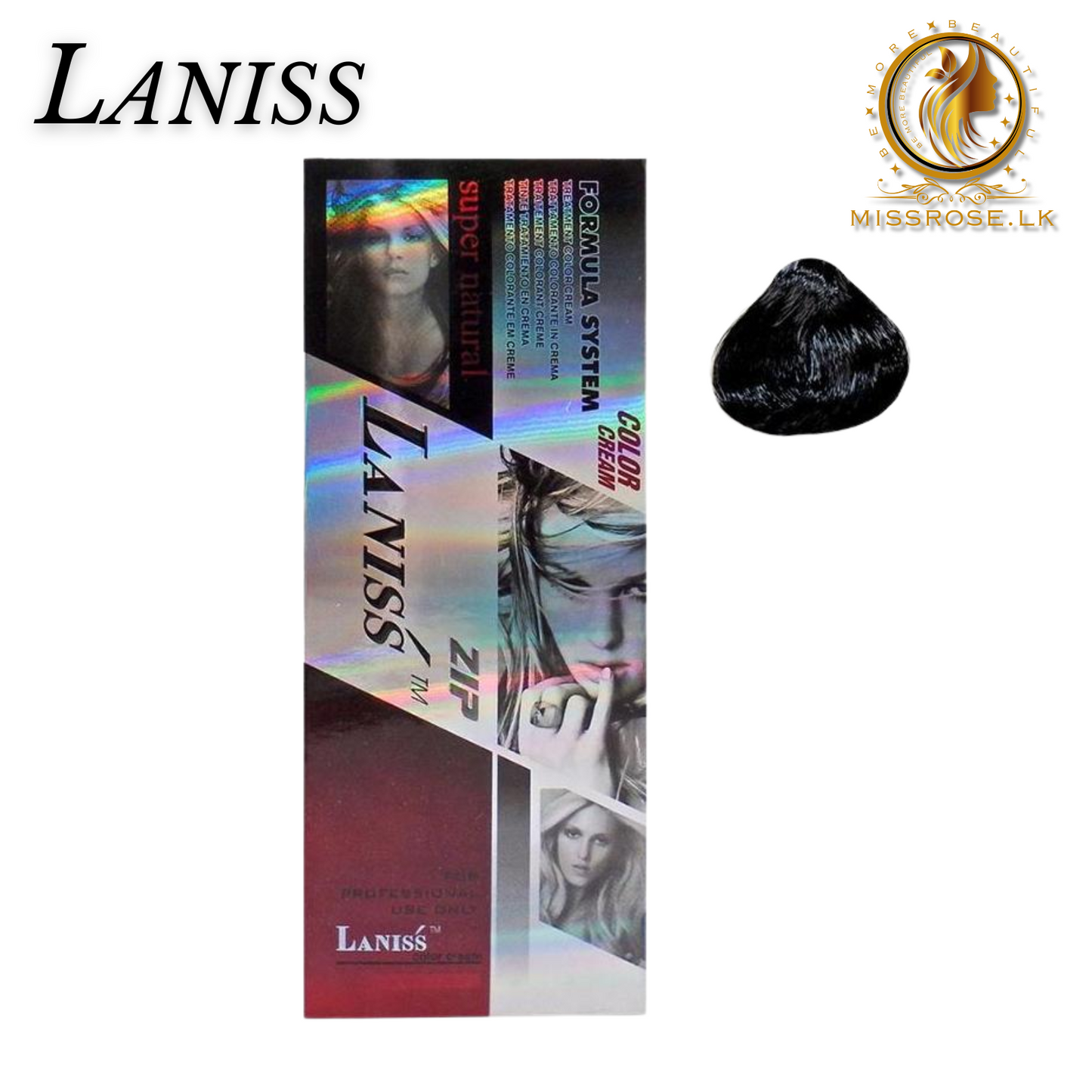 Laniss hair color cream (Natural Black)