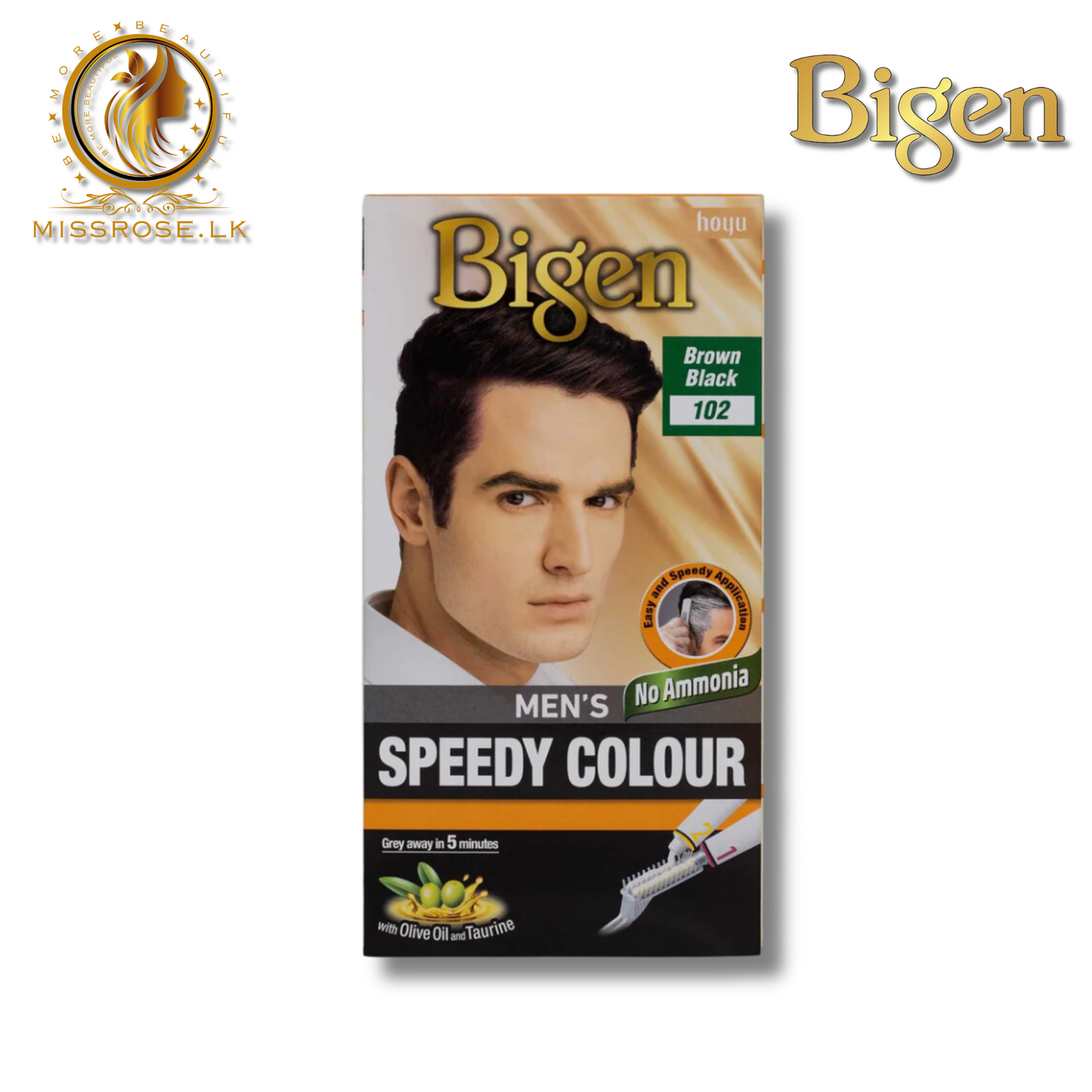 Bigen Men’s Speedy Colour - 102 - Brown Black