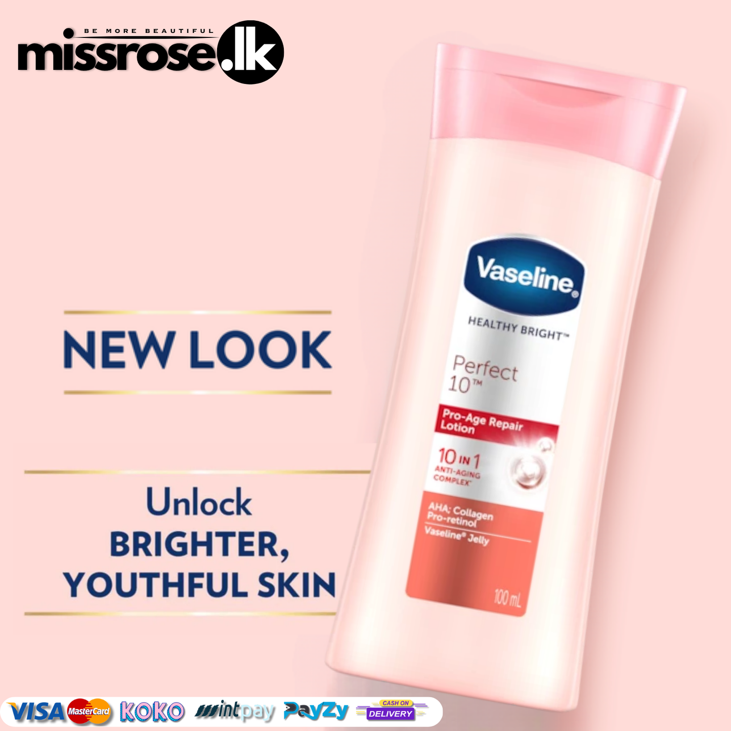 Vaseline Healthy Bright Perfect 10 Pro-Age Repair Lotion 100ml