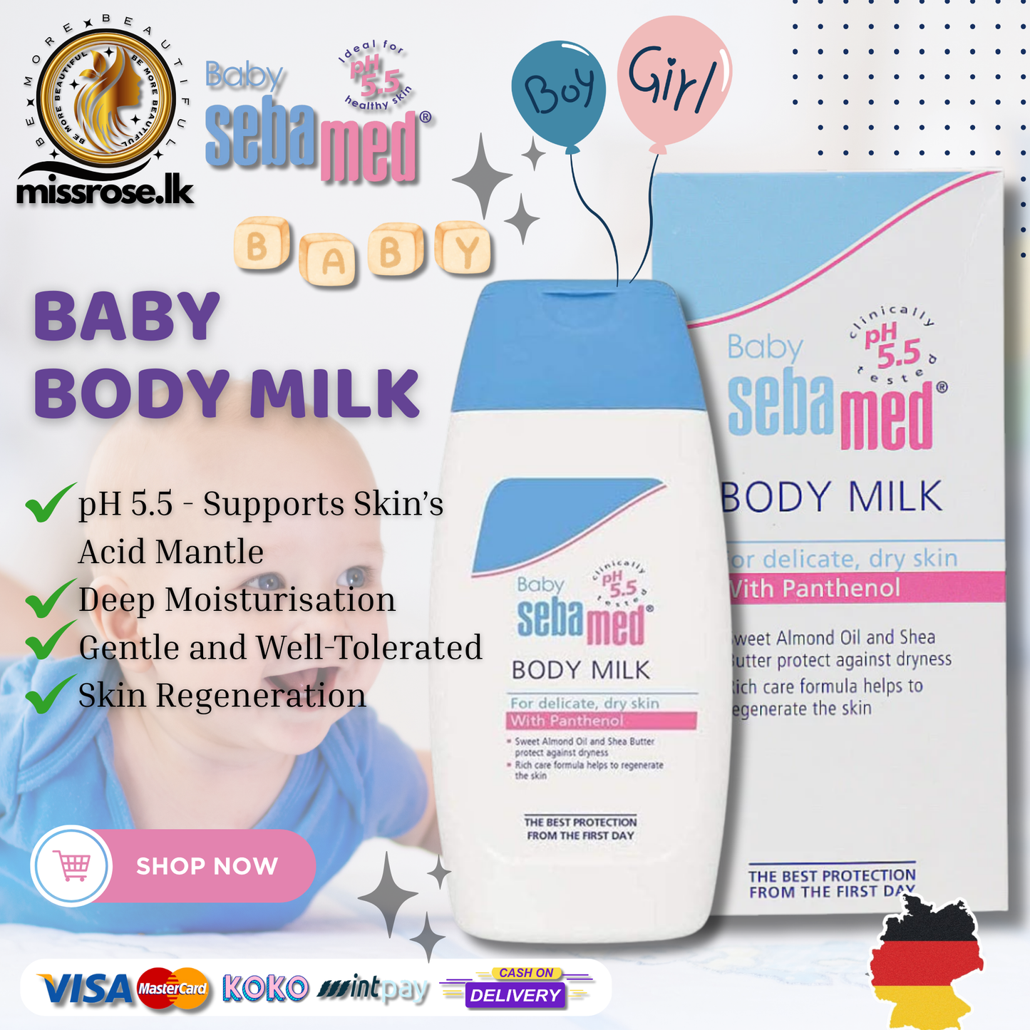 Baby Sebamed Body Milk 200ml