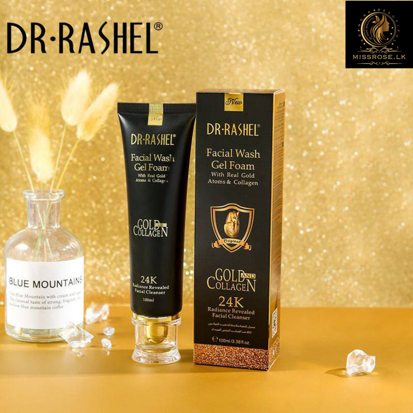 Dr.Rashel Facial wash Gel Foam with Real Gold Atoms & Collagen