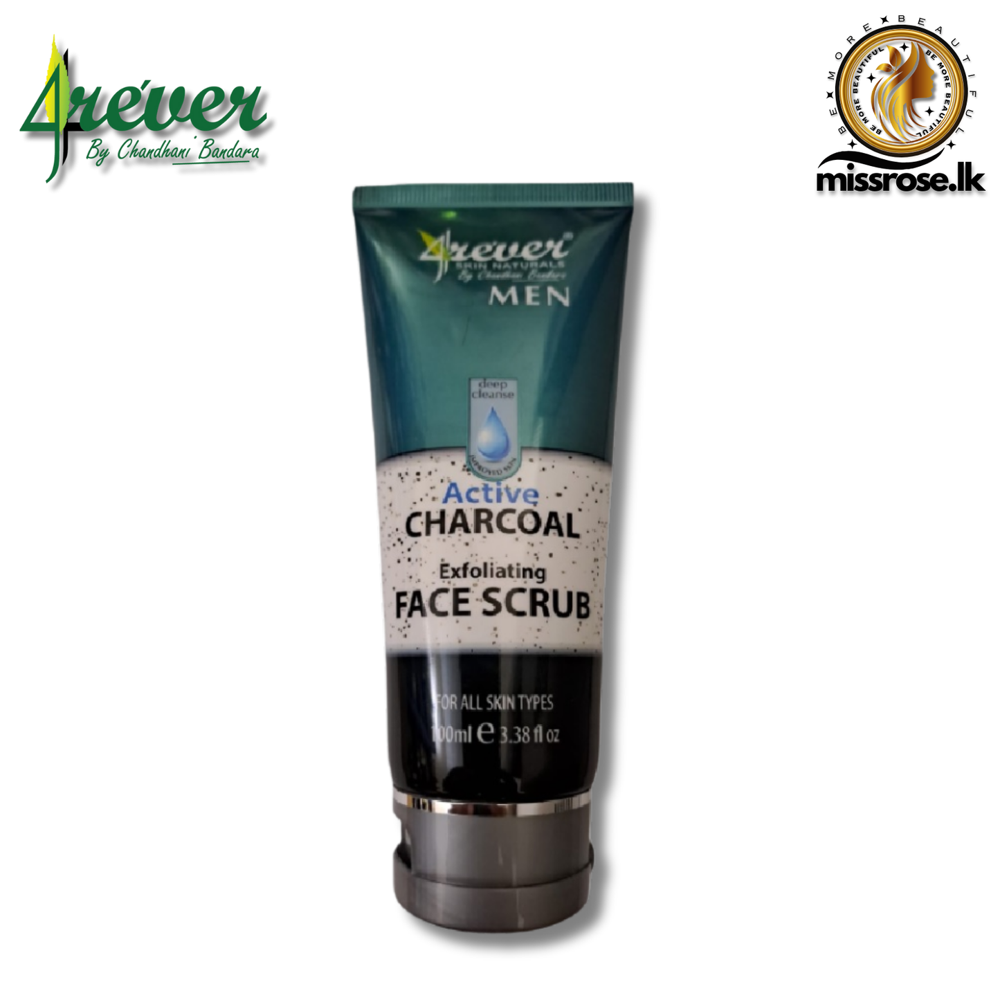 4Rever Men’s Active Charcoal Exfoliating Scrub