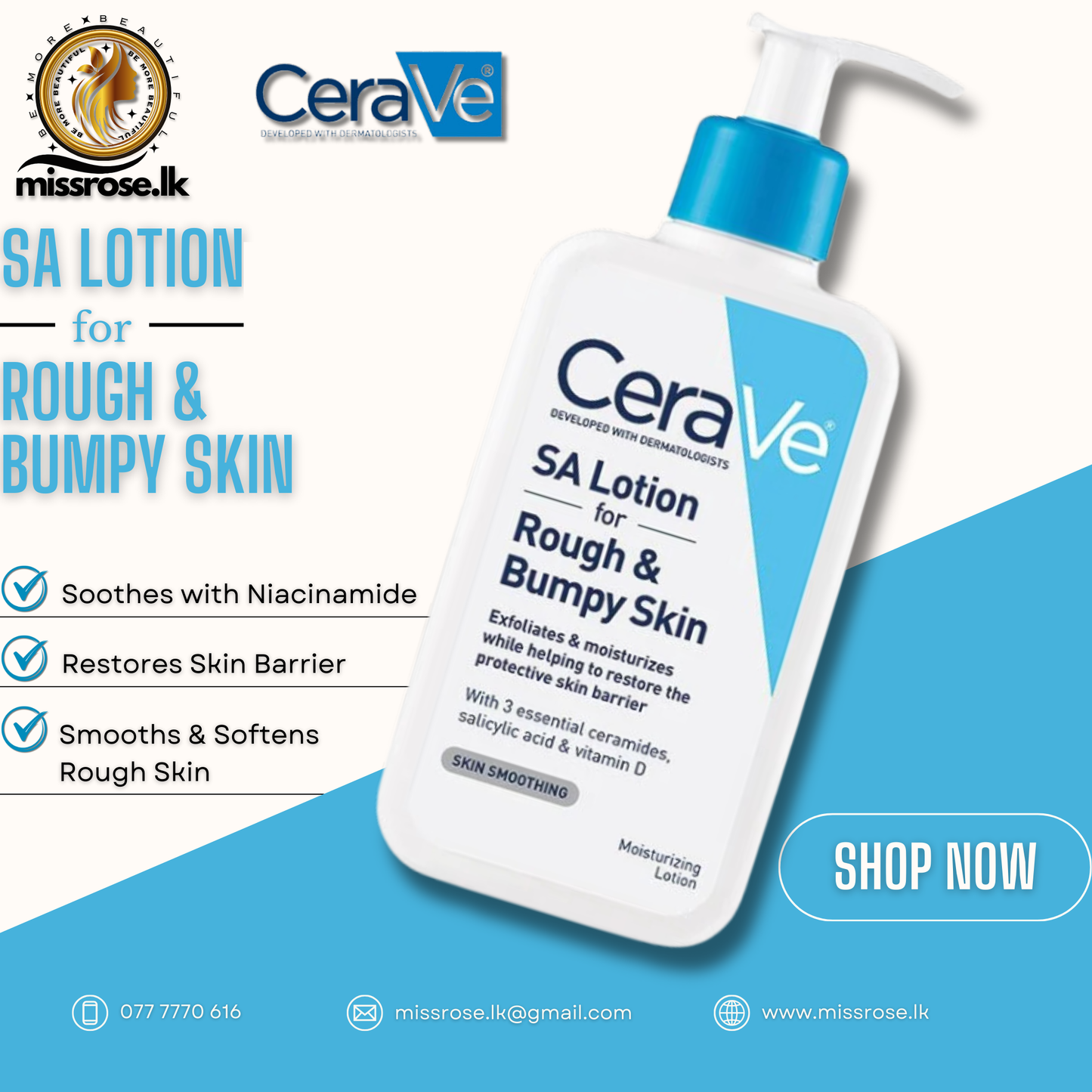 Cerave SA Lotion for Rough & Bumpy Skin