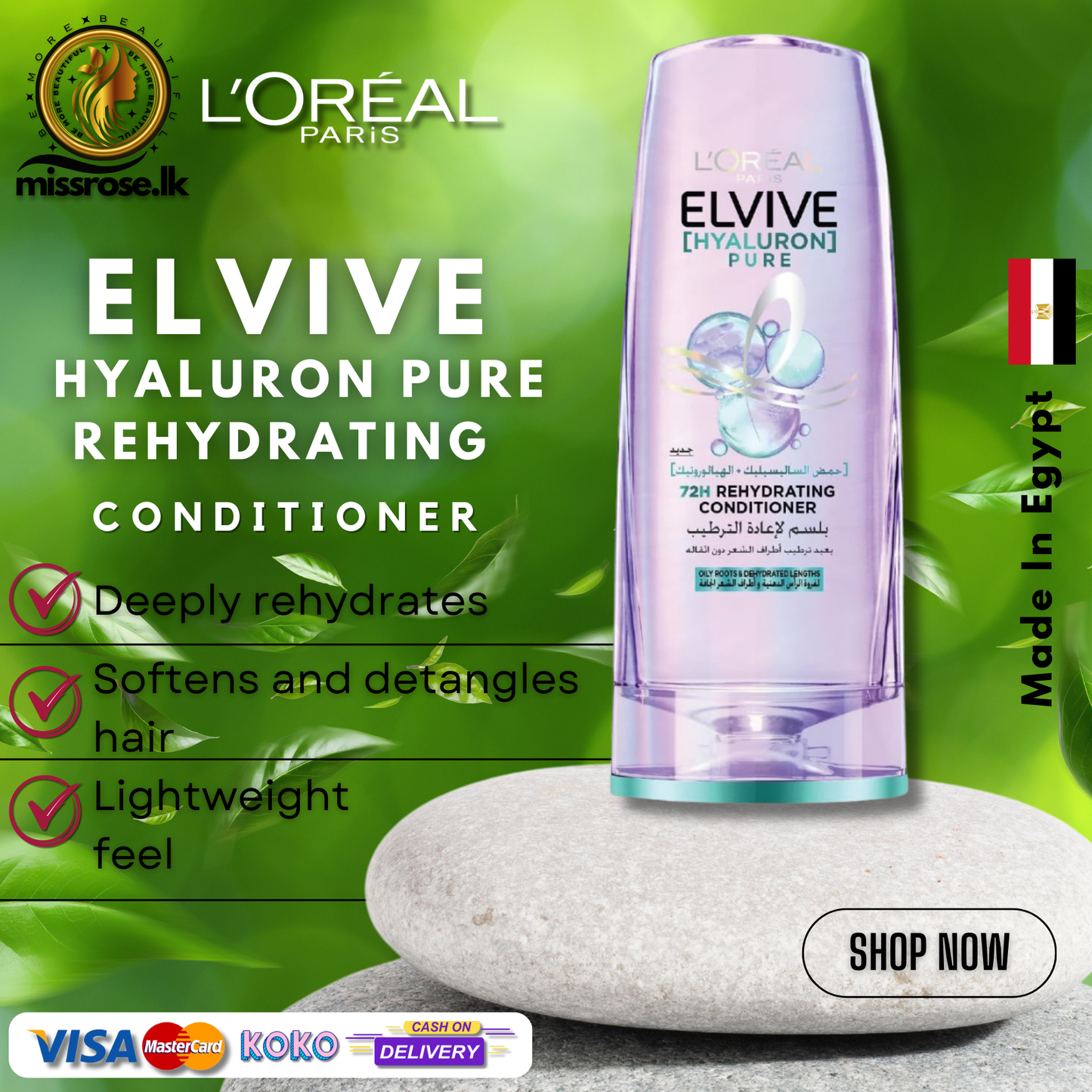 L'Oreal Elvive Hyaluron Pure Moisturizing Conditioner,