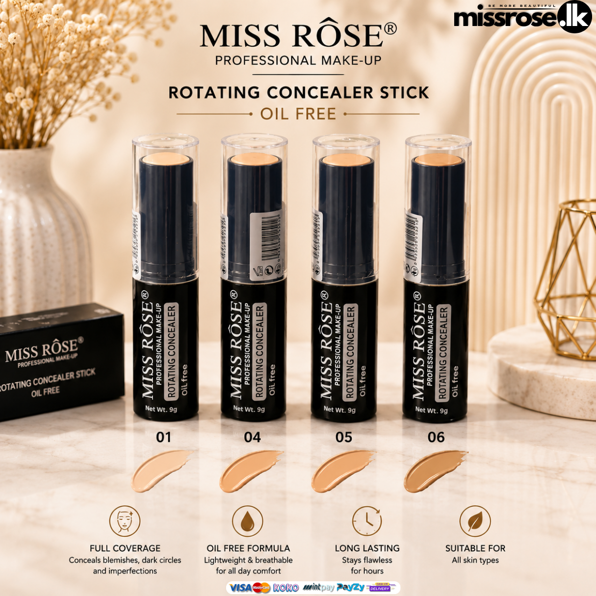 Miss Rose Rotating Concealer (Oil Free)