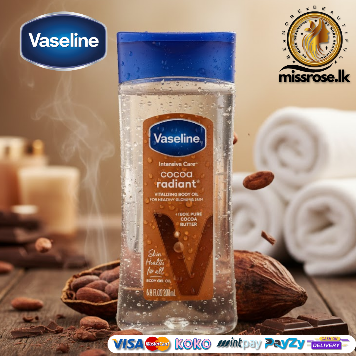 Vaseline Intensive care Cocoa radiant Body oil 200ml