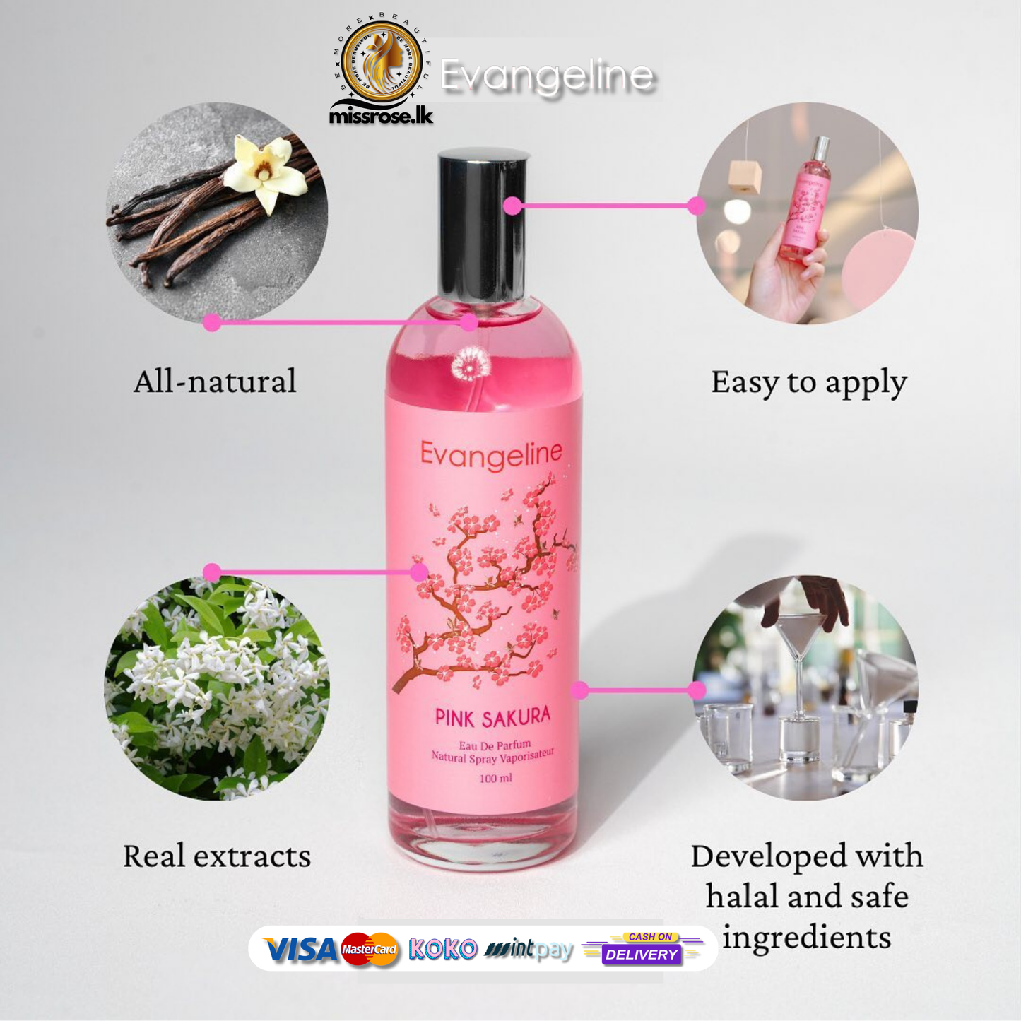 Evangeline Pink Sakura perfume 100ml