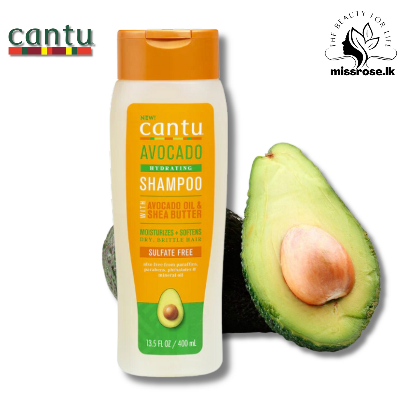 CANTU AVOCADO HYDRATING SHAMPOO SULFATE FREE 400ML - Missrose.lk