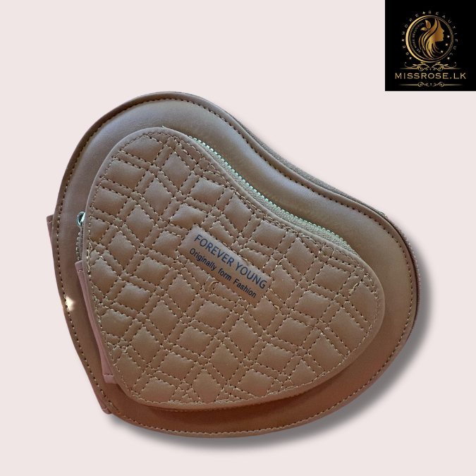 Fashion Love Heart Shaped Shoulder Crossbody Bag Women Purse - Missrose.lk