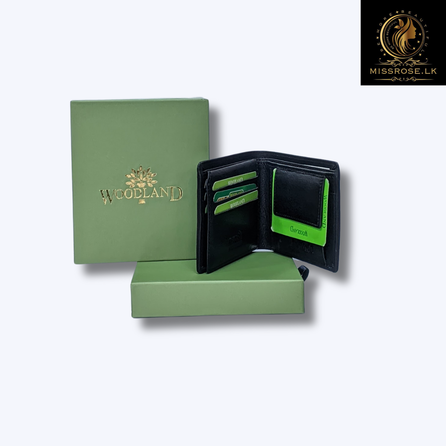 Genuine Leather Slim Trifold Wallets For Men - Missrose.lk