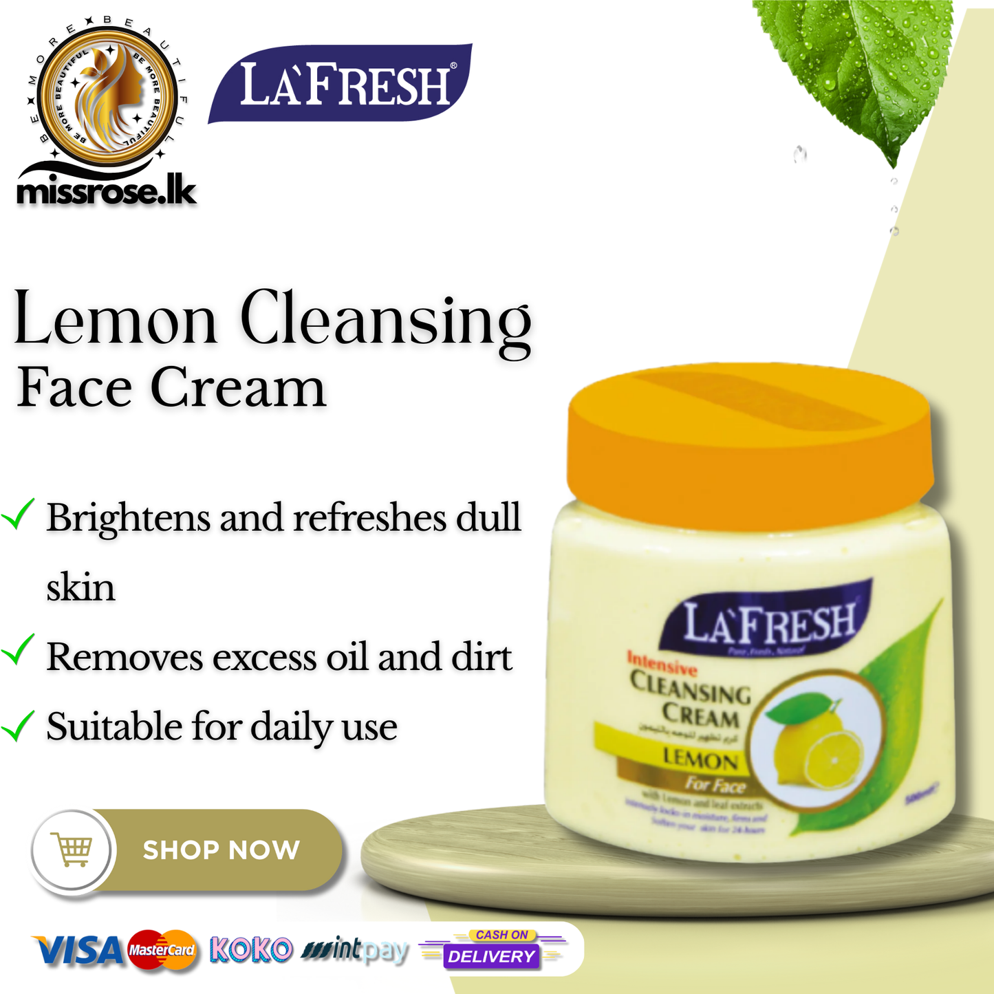 La Fresh Cleansing Cream Lemon for Face 500ml
