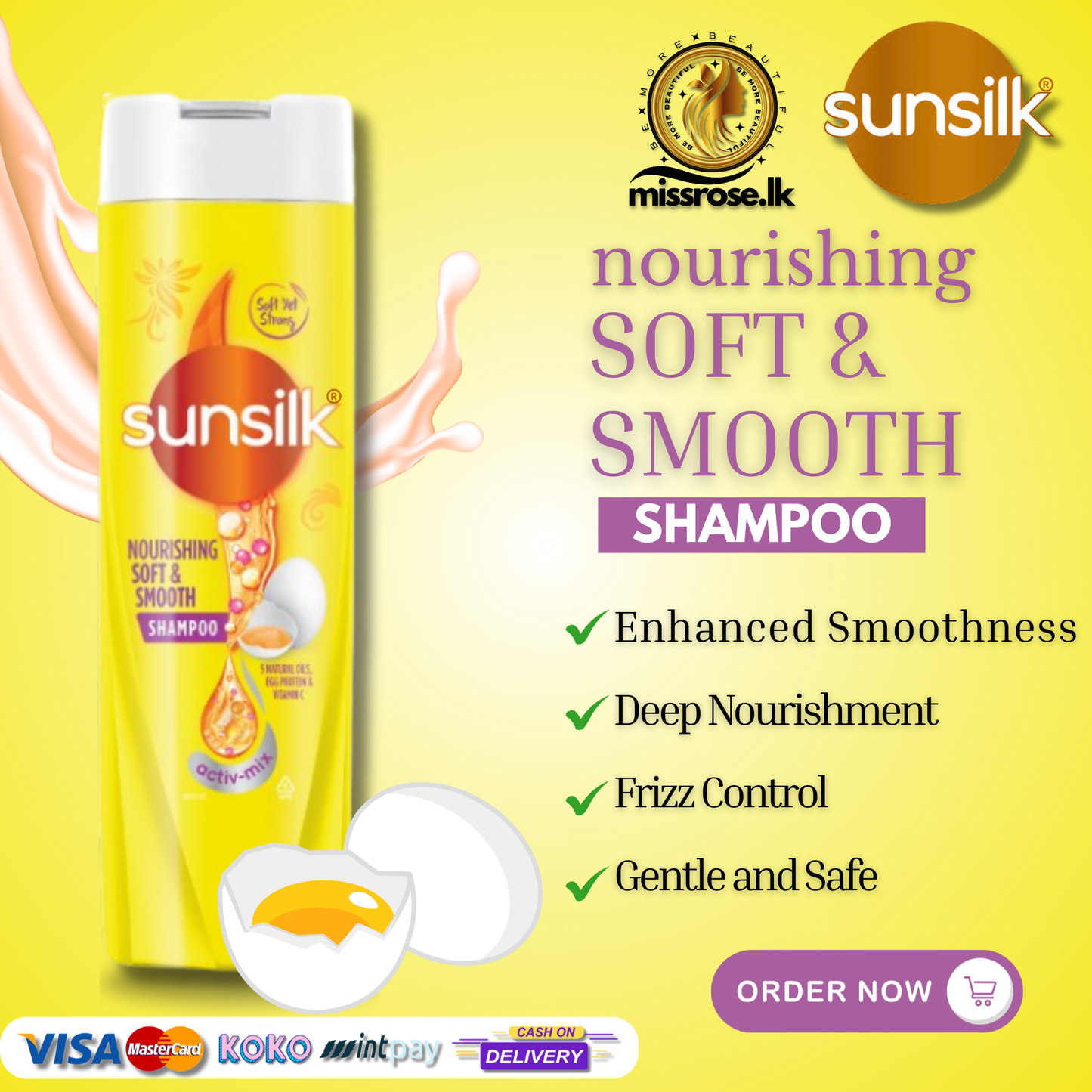 Sunsilk Soft and Smooth Shampoo (180ml)