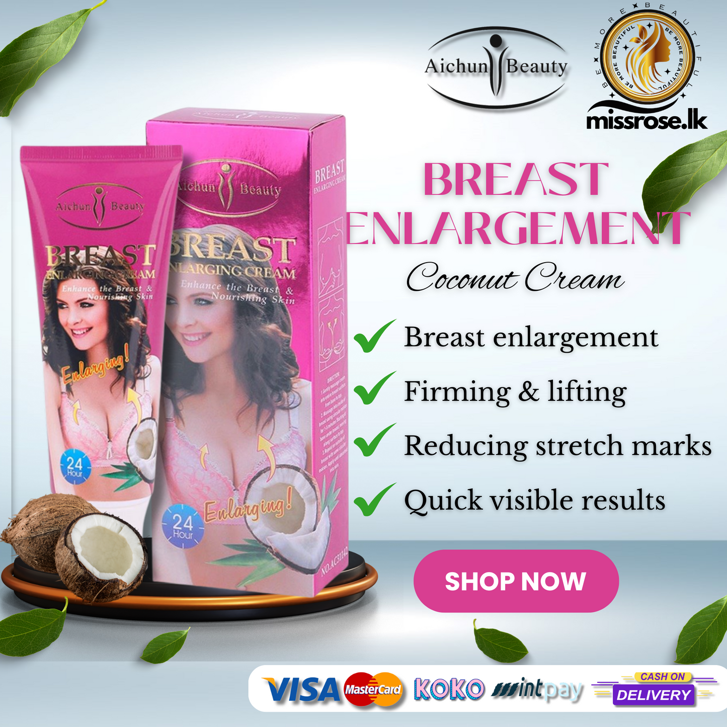 Aichun Beauty Breast Enlargement Coconut Cream 120g