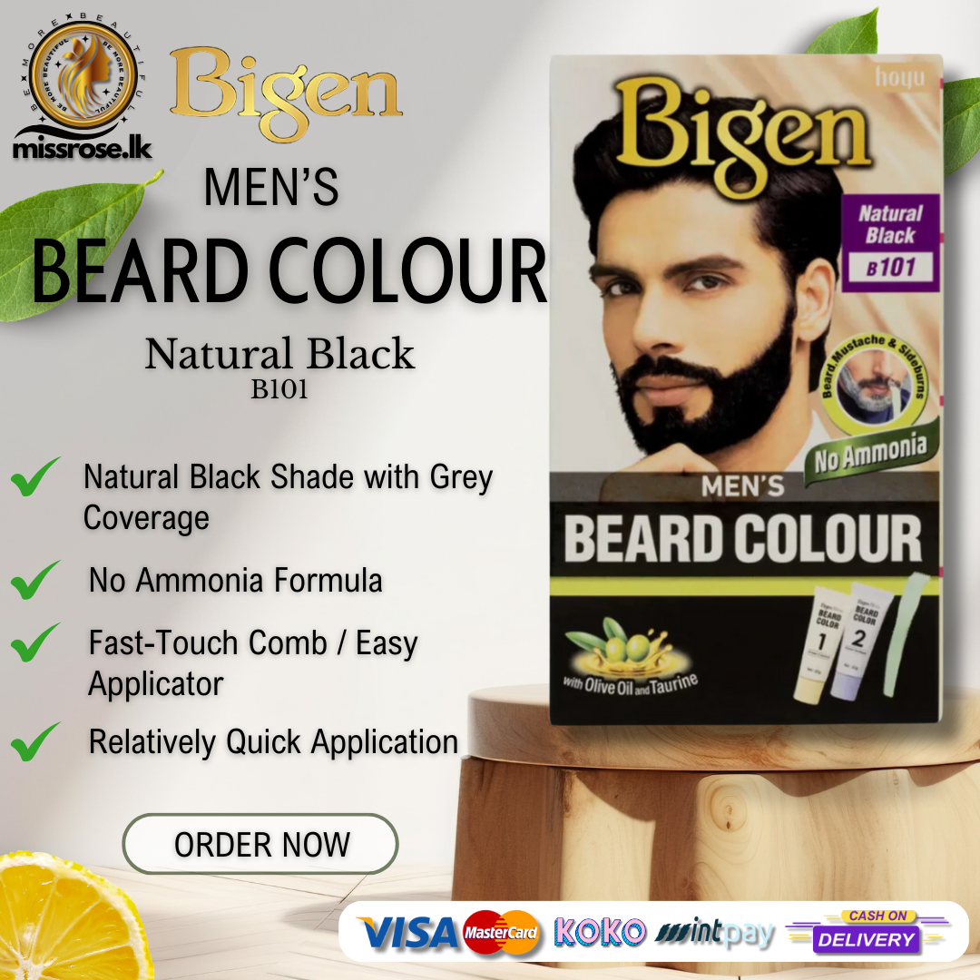 Bigen Men’s Beard Colour - B101 - Natural Black
