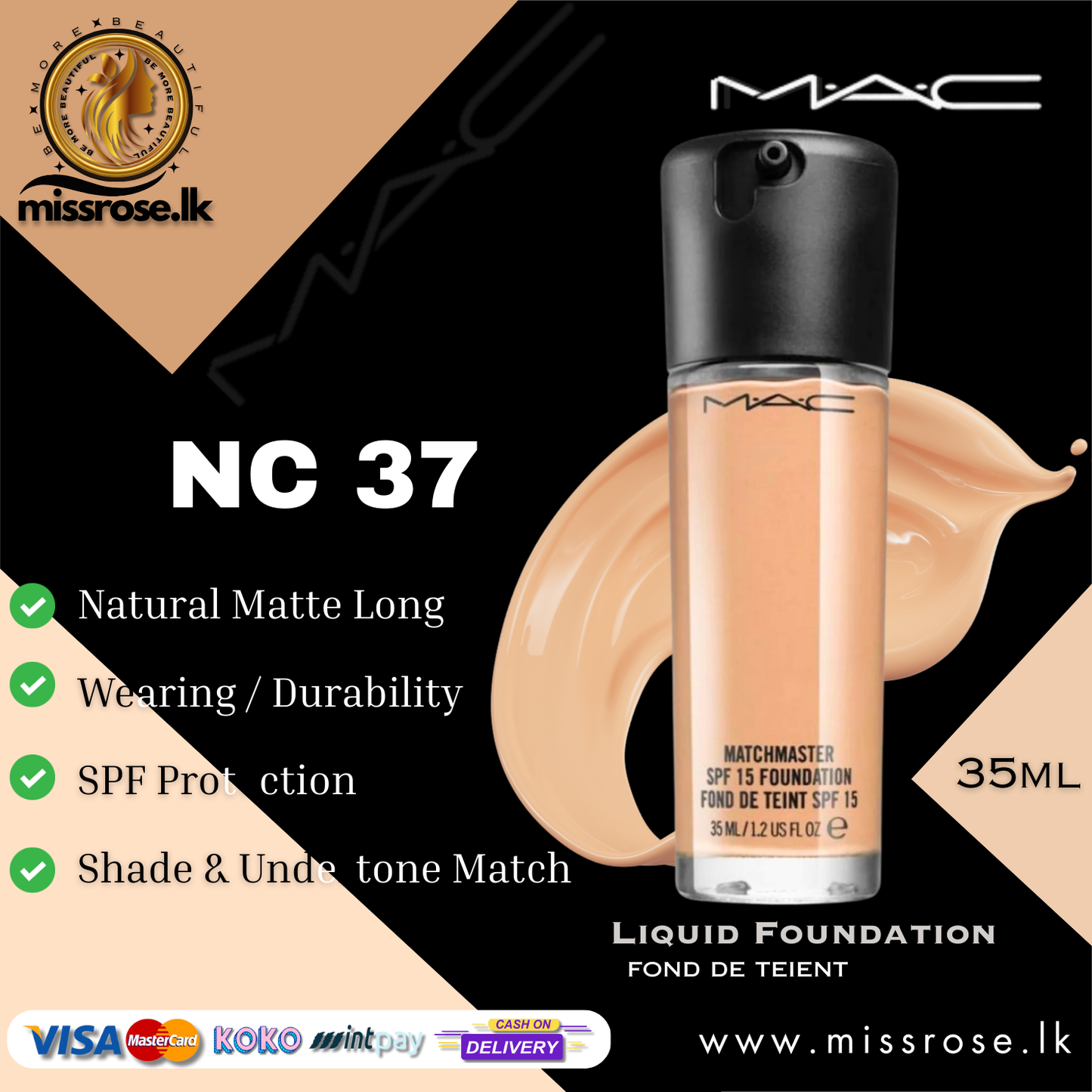 MAC Liquid Foundation NC37
