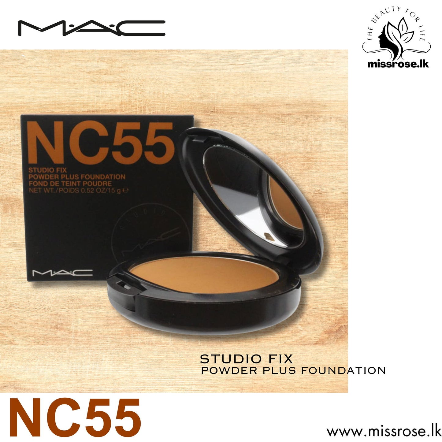 MAC Studio Fix Powder Plus Foundation NC55 - Missrose.lk