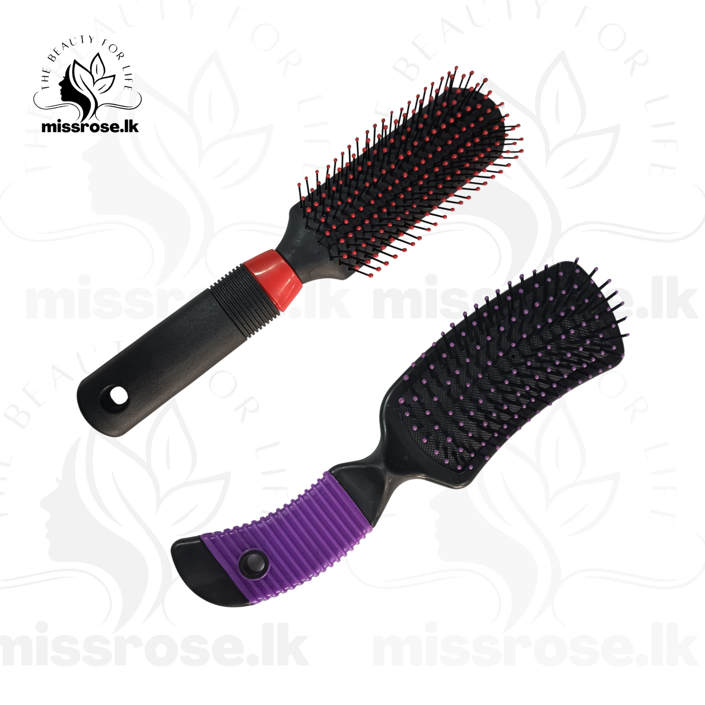 Mink Brush Hair Comb Hair Brushes 2pc - Missrose.lk
