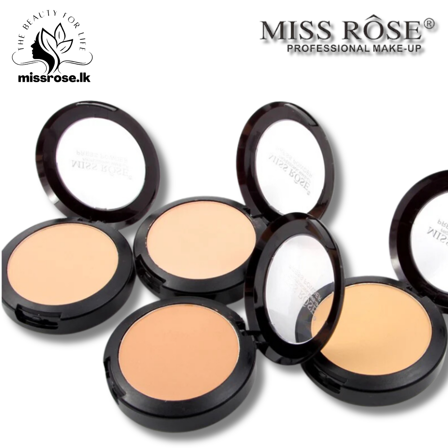 Miss Rose Beauty Pressed Powder - Missrose.lk