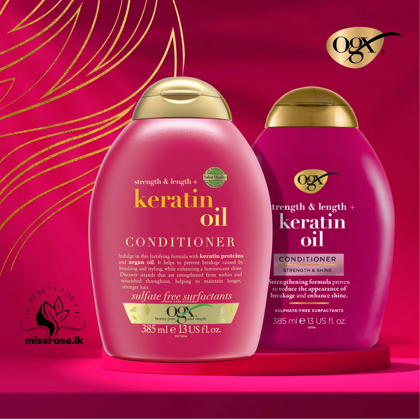 OGX ANTI BREAKAGE KERATIN OIL CONDITIONER - Conditioner - Missrose.lk