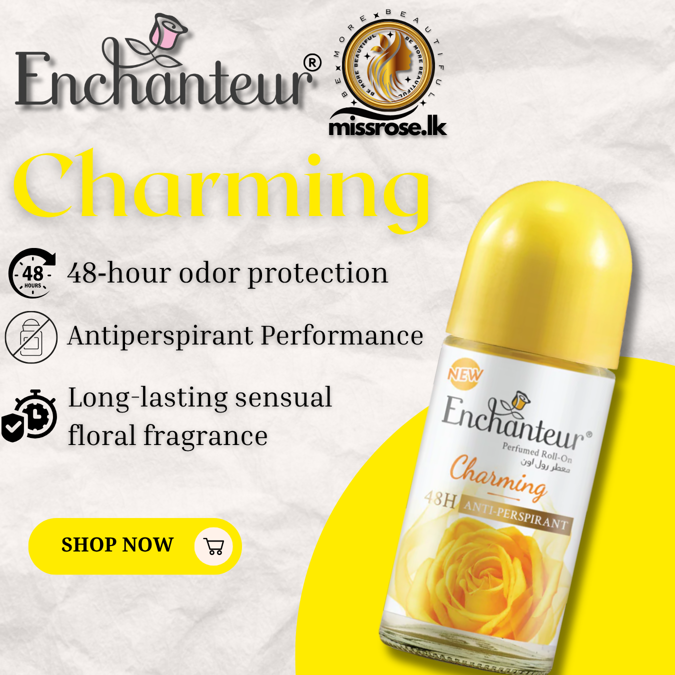 Enchanteur Perfumed Deodorant Roll on Charming 50ml