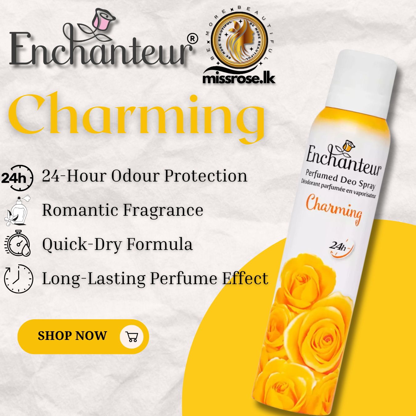Enchanteur Charming Perfumed Deodorant Spray (150ml)