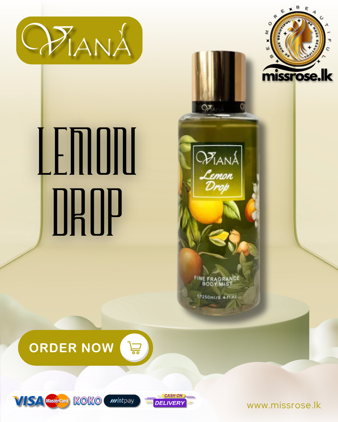 Viana Lemon Drop Body Mist 250ml