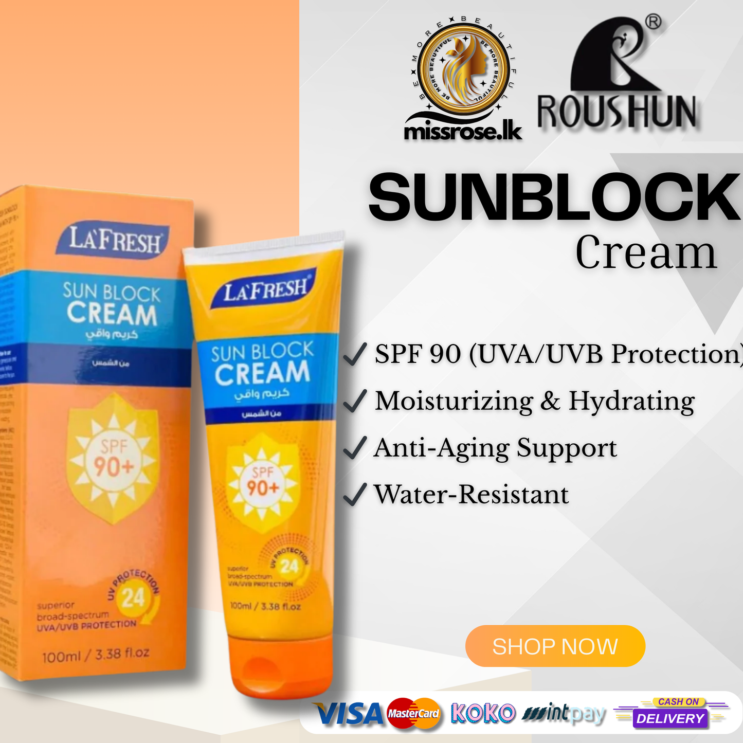 La Fresh Sun Block Cream SPF 90+