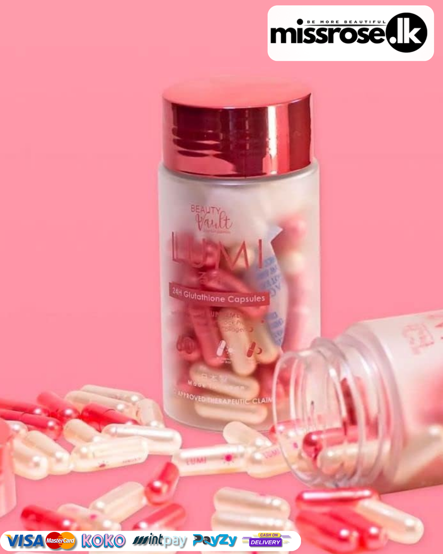 beauty vault lumi 24h glutathione capsules – 60 Caps – Bini Beauty BEAUTY Vault LUMI 24H Glutathione