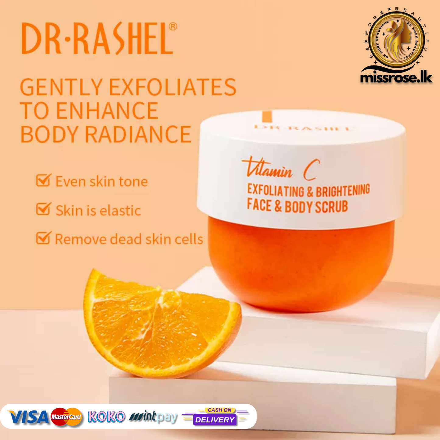 Dr. Rashel Vitamin C Exfoliating & Brightening Face & Body Scrub