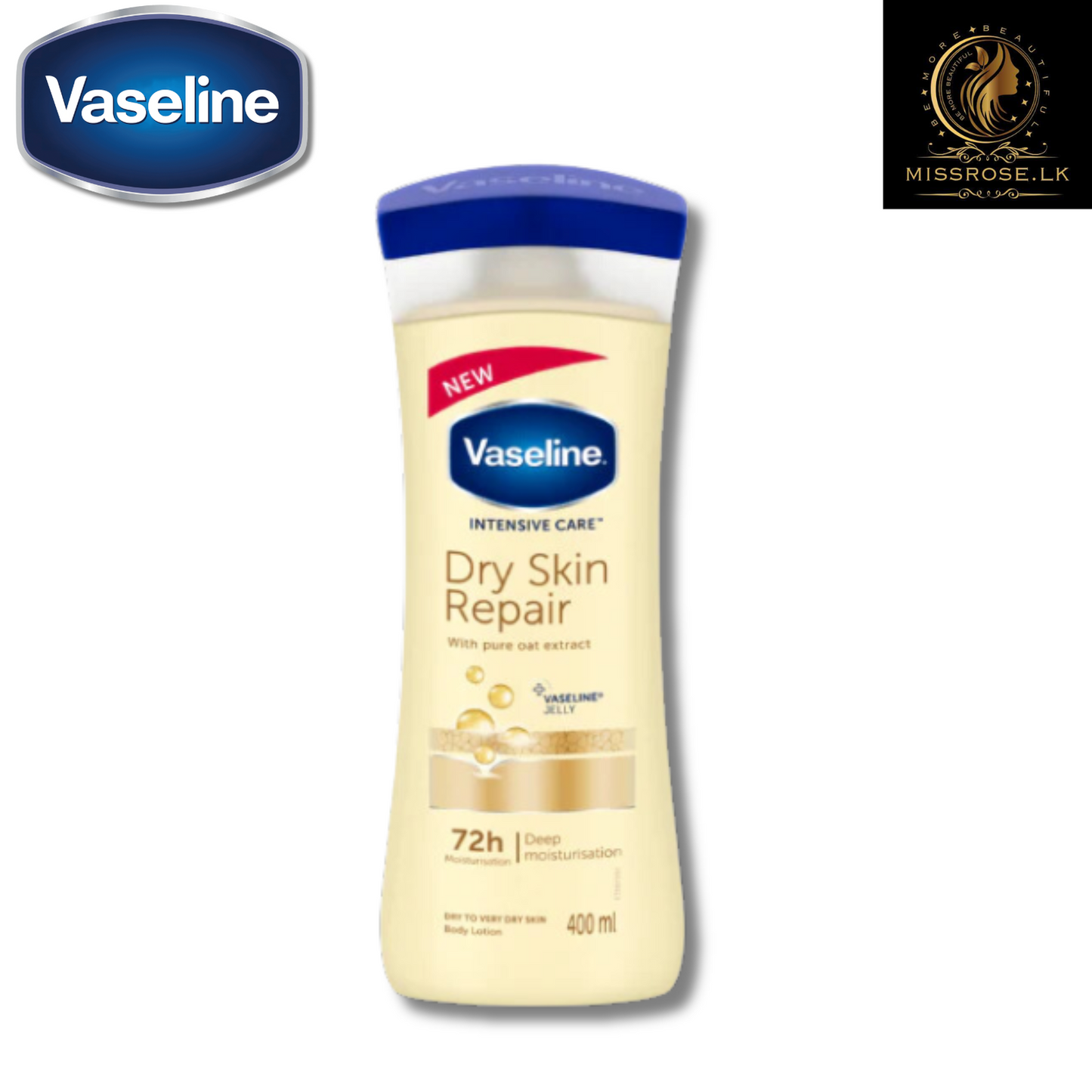 Vaseline Intensive Care Dry Skin Repair Moisturizing Body Lotion 625ml - Missrose.lk