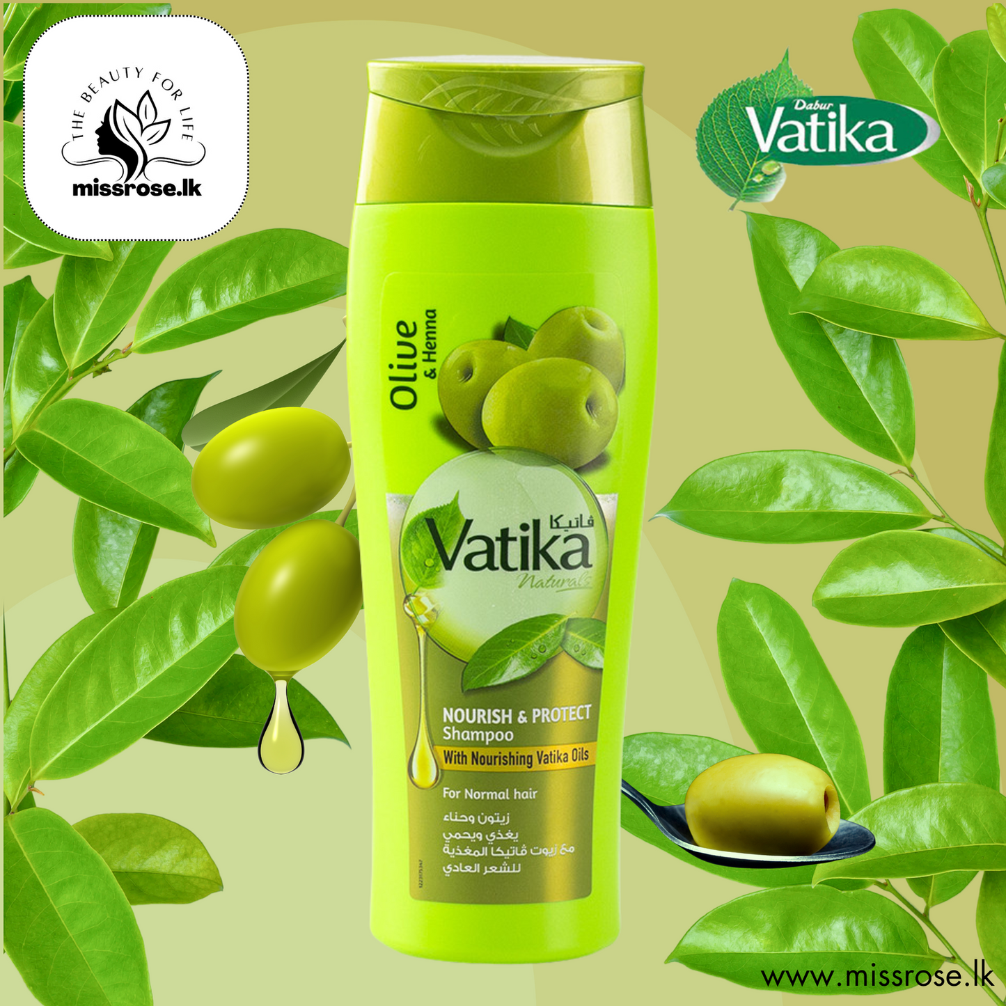 Vatika Olive Shampoo 200 ml - Missrose.lk