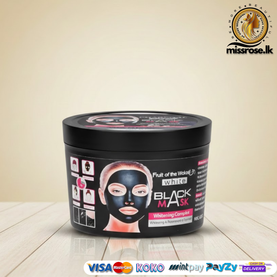 Wokali Charcoal White Deep Cleansing Black Mask – 300 ml