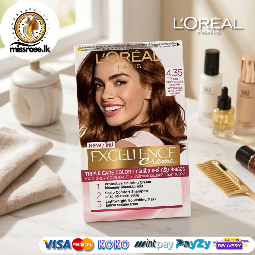 L’Oréal Paris Excellence Crème 4.35 — Dark Chocolate Brown