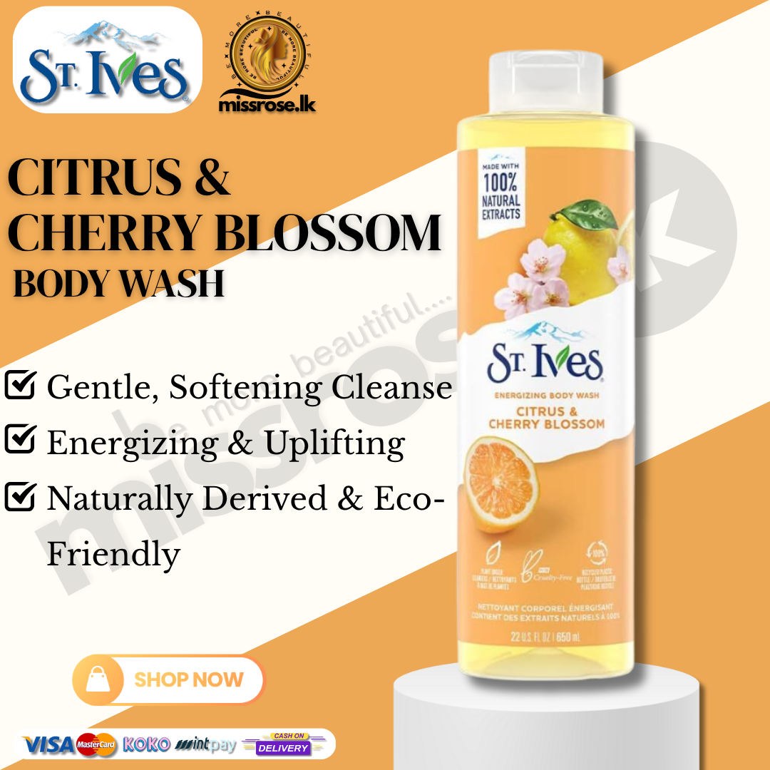 St. Ives Citrus & Cherry Blossom Energizing Body Wash 650ml