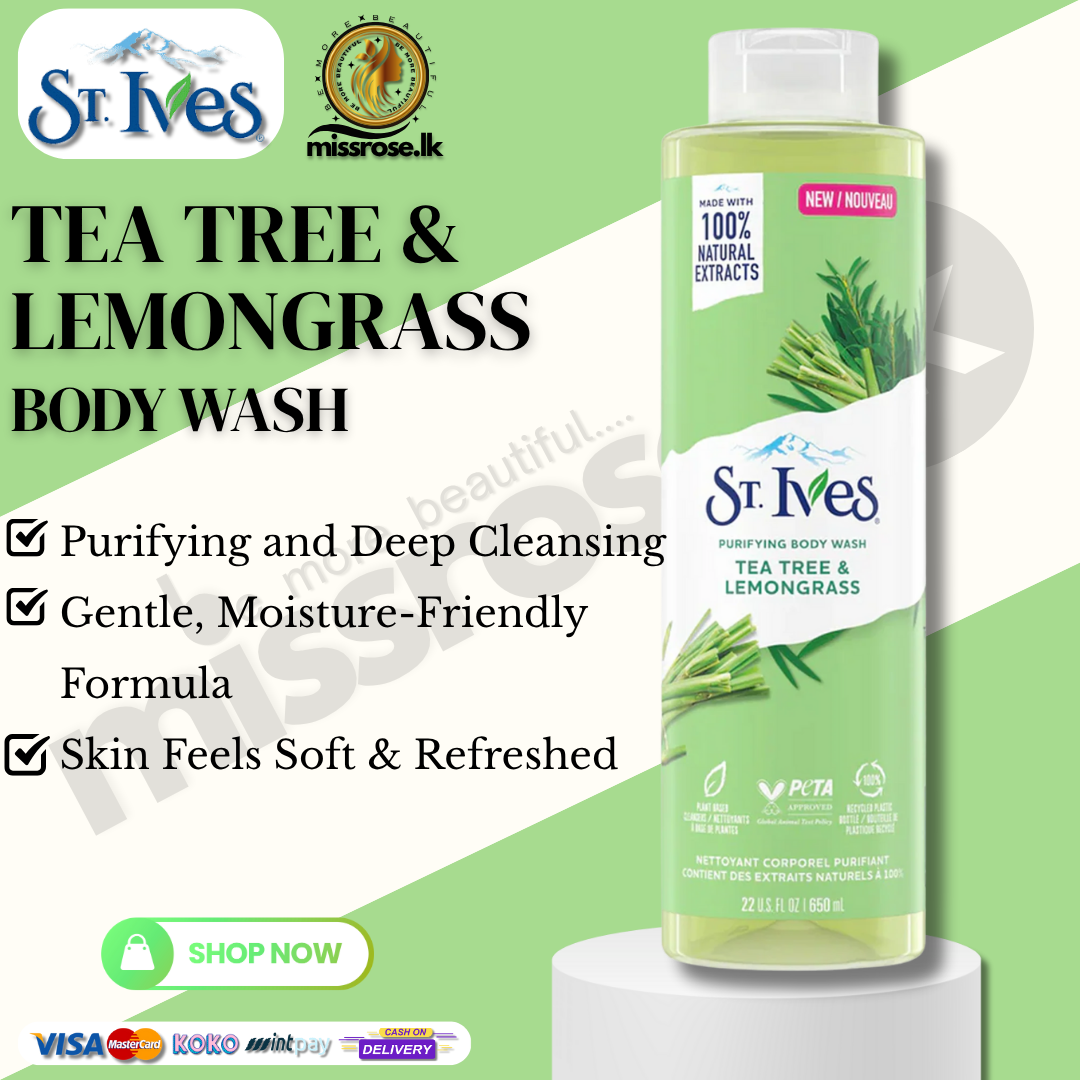 St. Ives Tea Tree & Lemongrass Purifying Body Wash 650ml