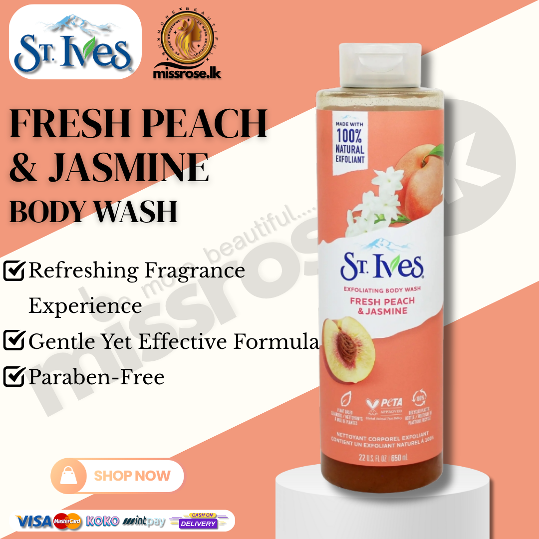 St. Ives Fresh Peach & Jasmine Body Wash 650ml