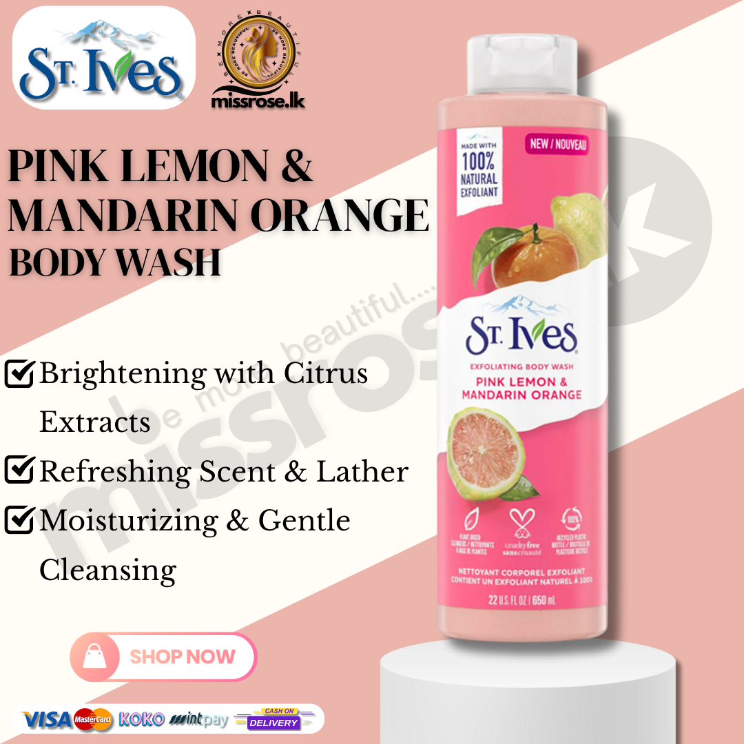St. Ives Pink Lemon & Mandarin Orange body wash 650ml