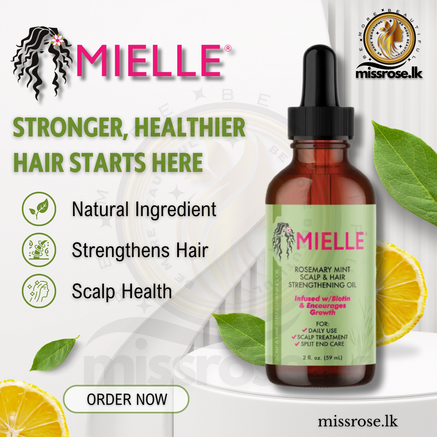 Mielle Rosemary Mint Scalp & Hair Strengthening Oil