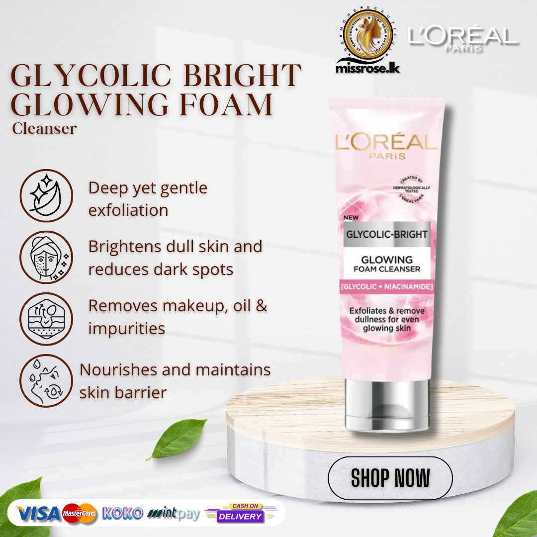 L’Oréal Parisl Glycolic Bright Glowing Foam Cleanser 100ml