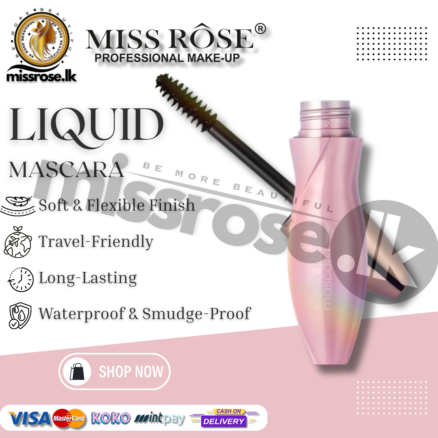 Miss Rose Curling & Lengthening Mascara