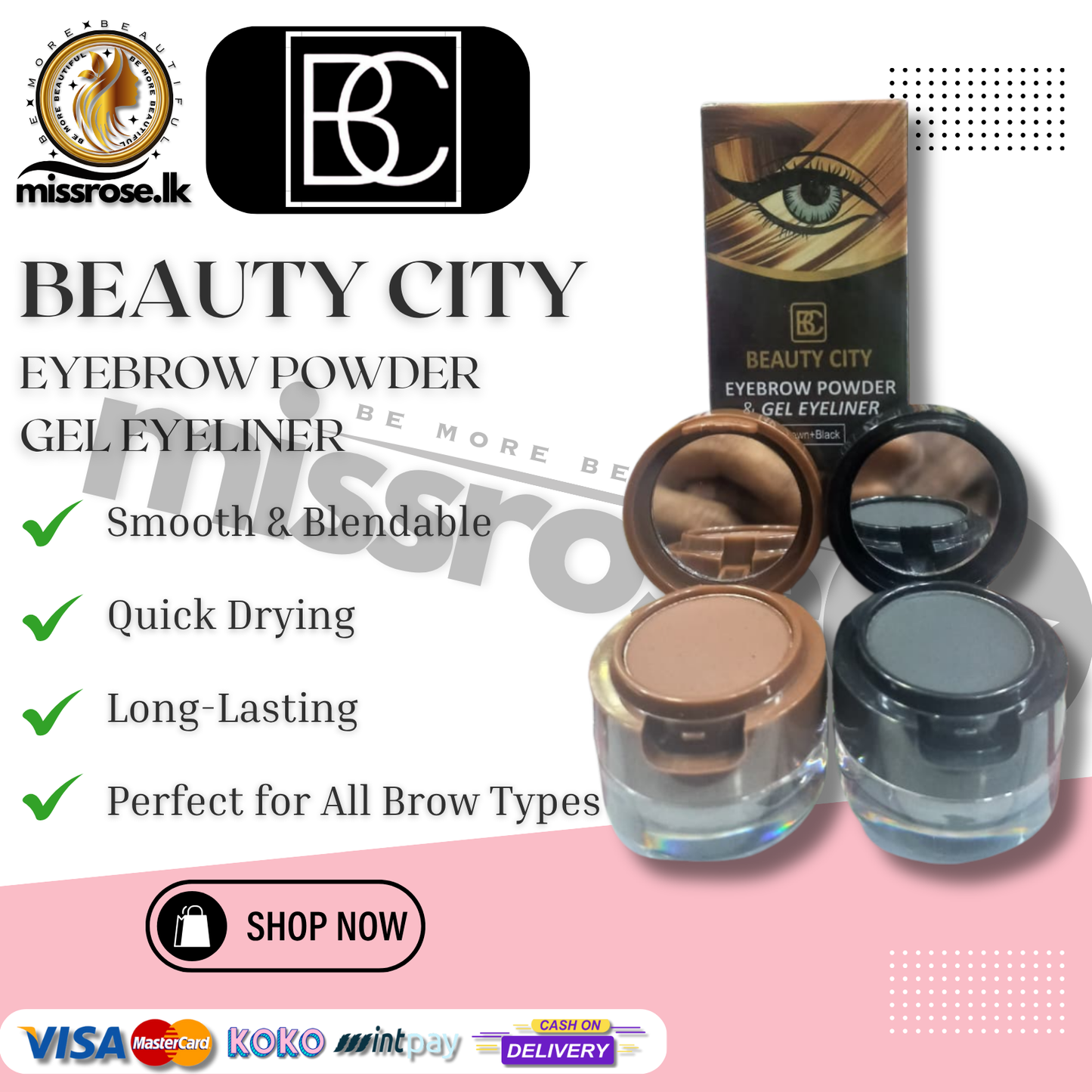 Beauty City Eyebrow Powder & Gel Eyeliner