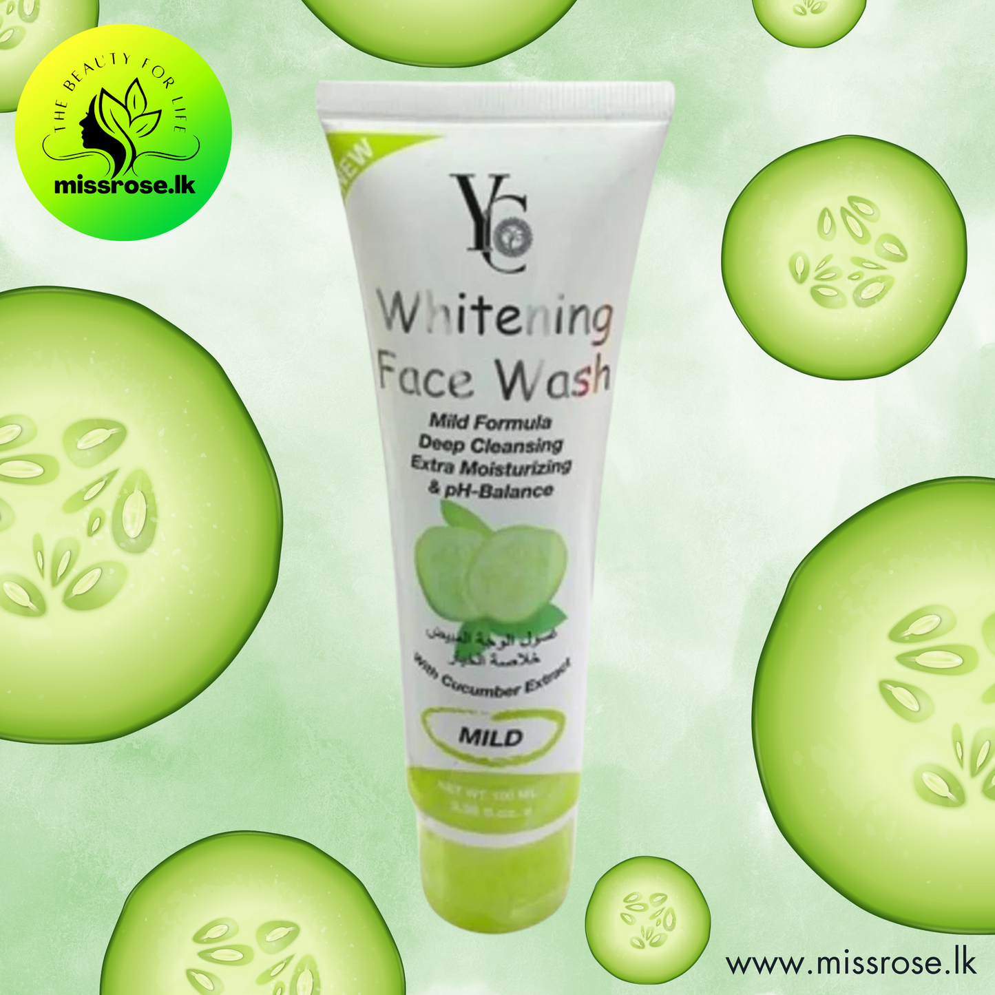 YC Cucumber Face Wash 100ml - Missrose.lk