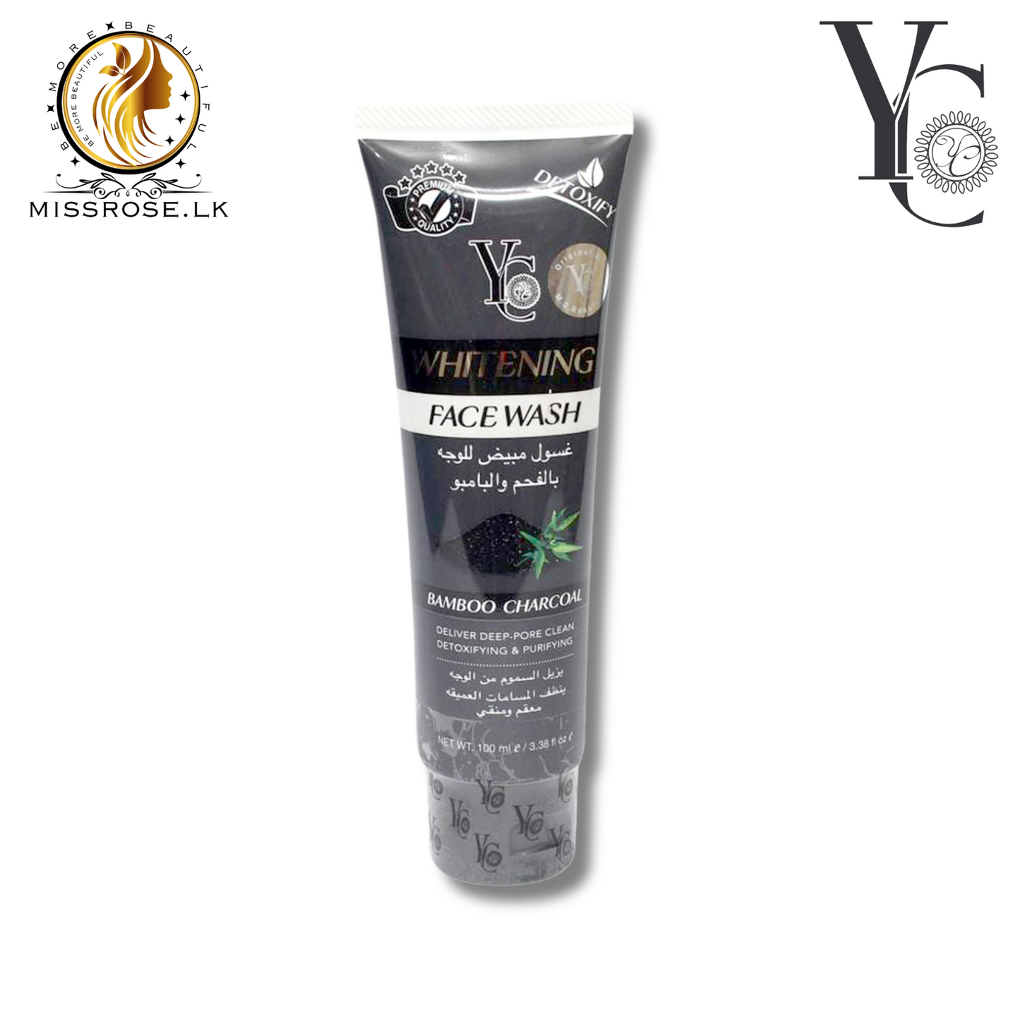 YC Whitening Bamboo Charcoal Face Wash - Missrose.lk