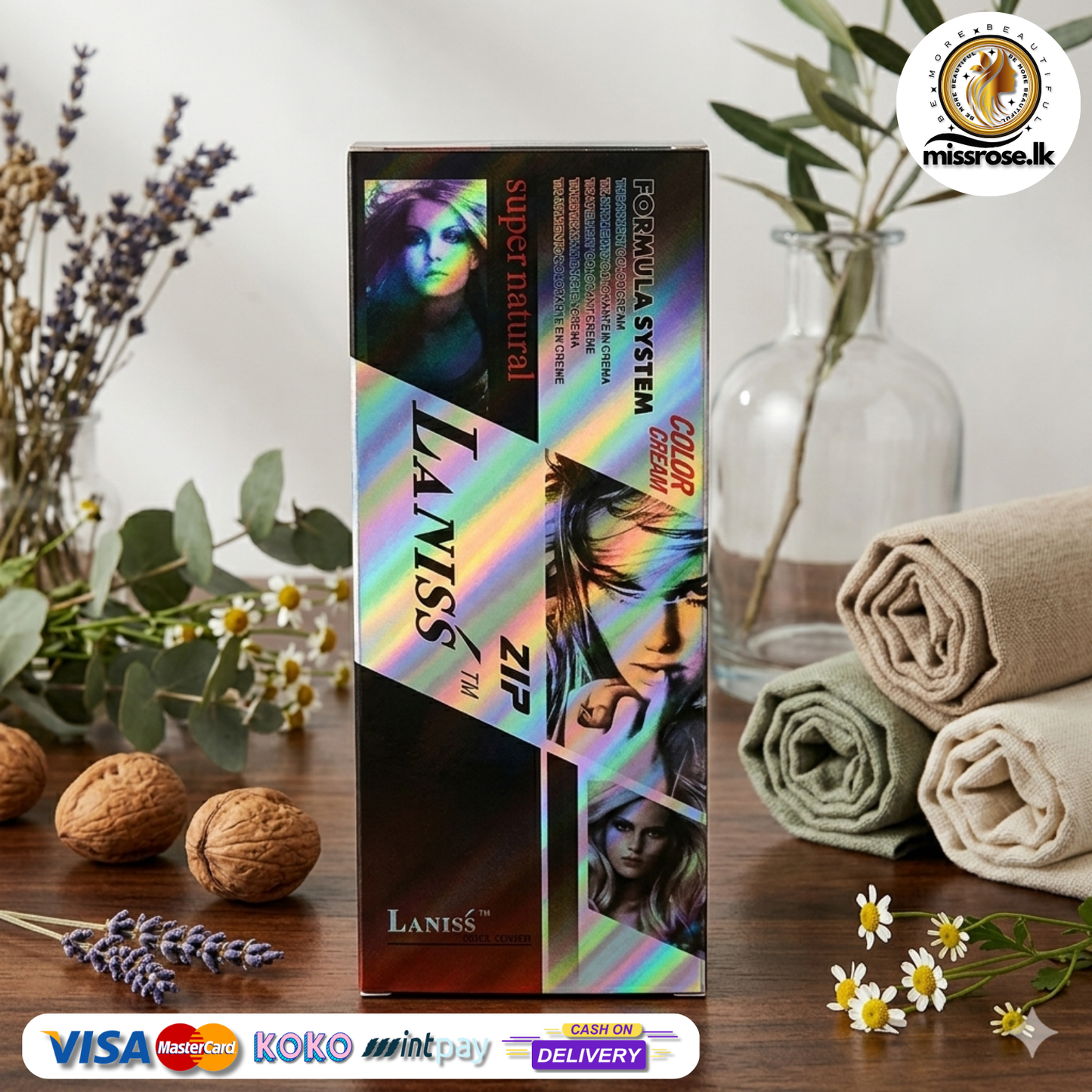Laniss hair color cream (Natural Black)