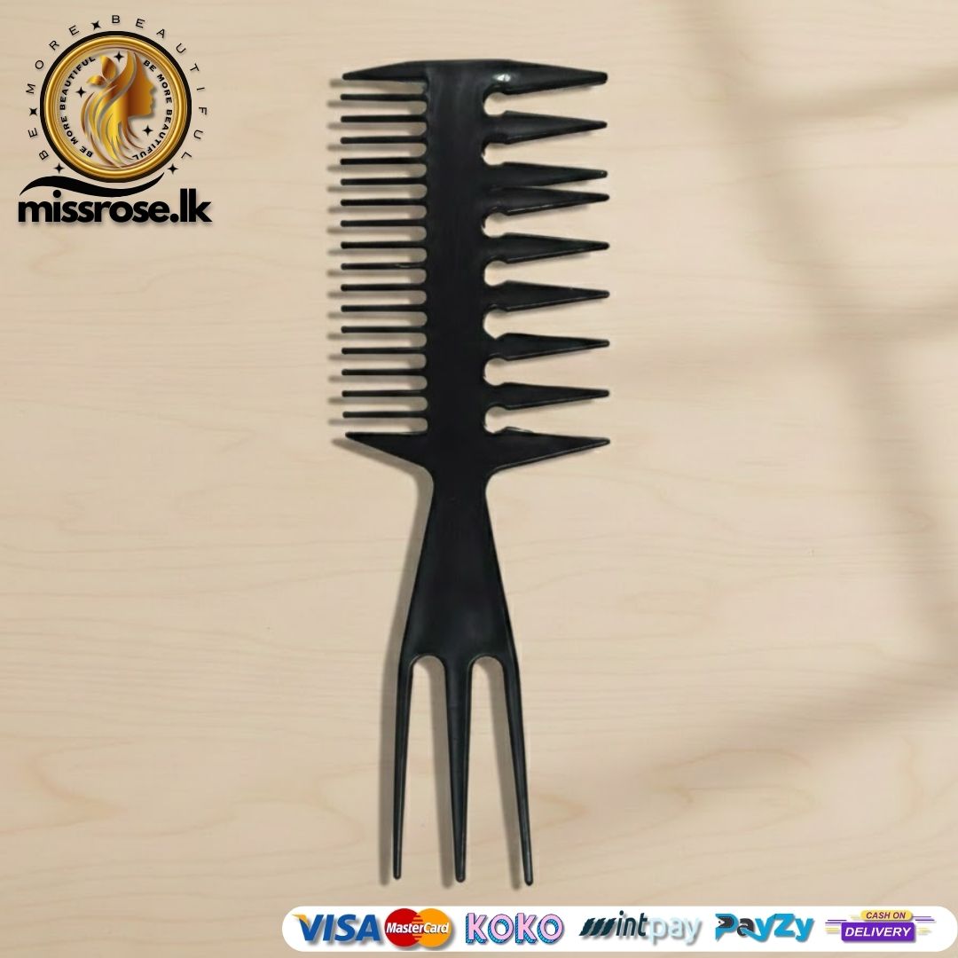 COSMO LADY Hairstyling Hair Pick Combs for Men's Retro Oil Head Upgraded Fork Comb