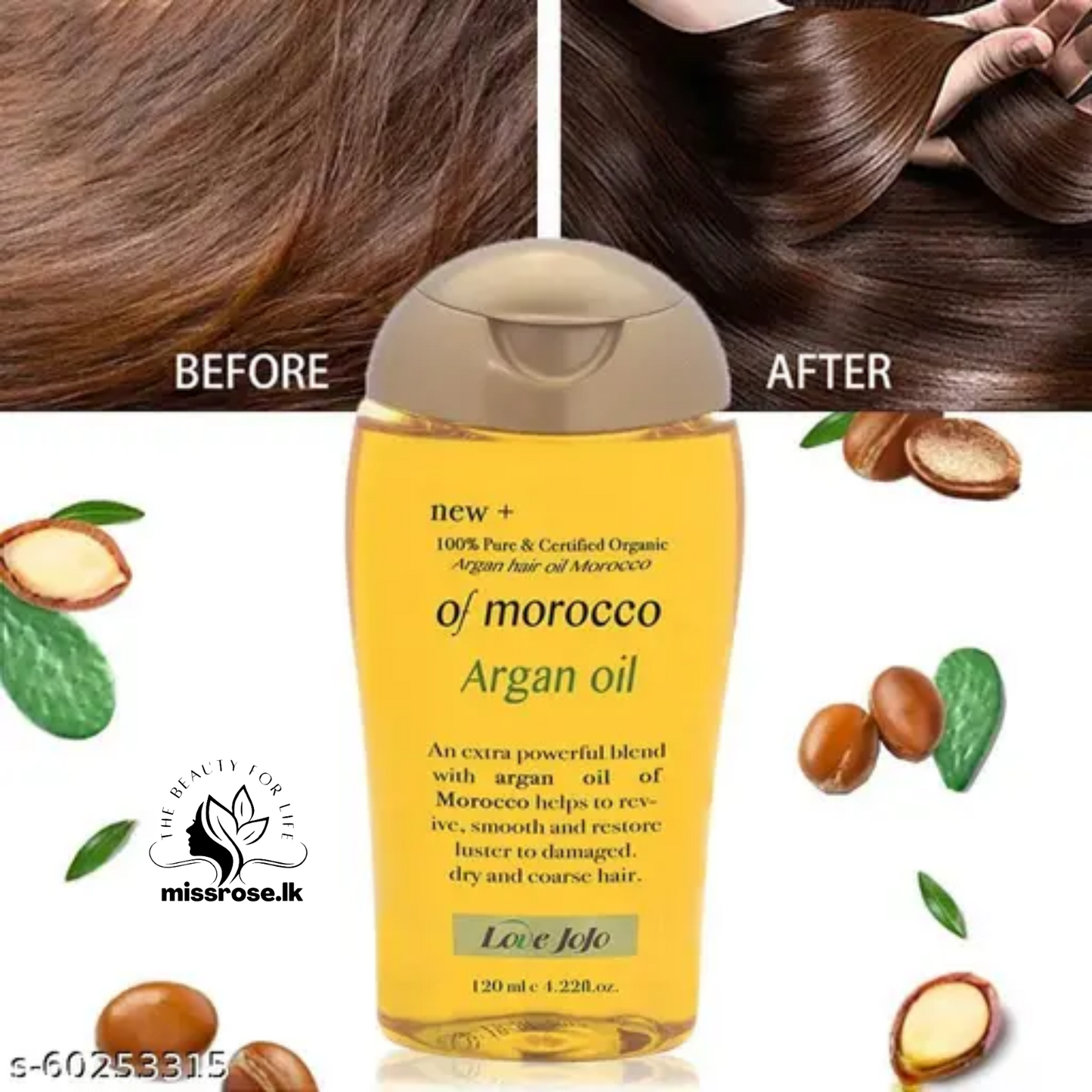 Love JoJo Pure Organic Moroccan Argan Hair Oil