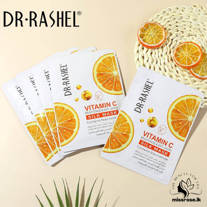 Dr.Rashel Vitamin C Brightening & Anti-Aging Silk Mask - 5-Mask - missrose.lk