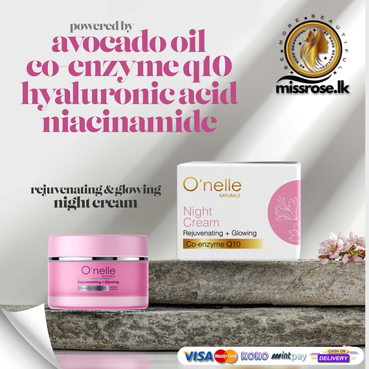 O’nelle Naturals Night Cream 45g: Rejuvenating + Glowing, Co-enzyme Q10