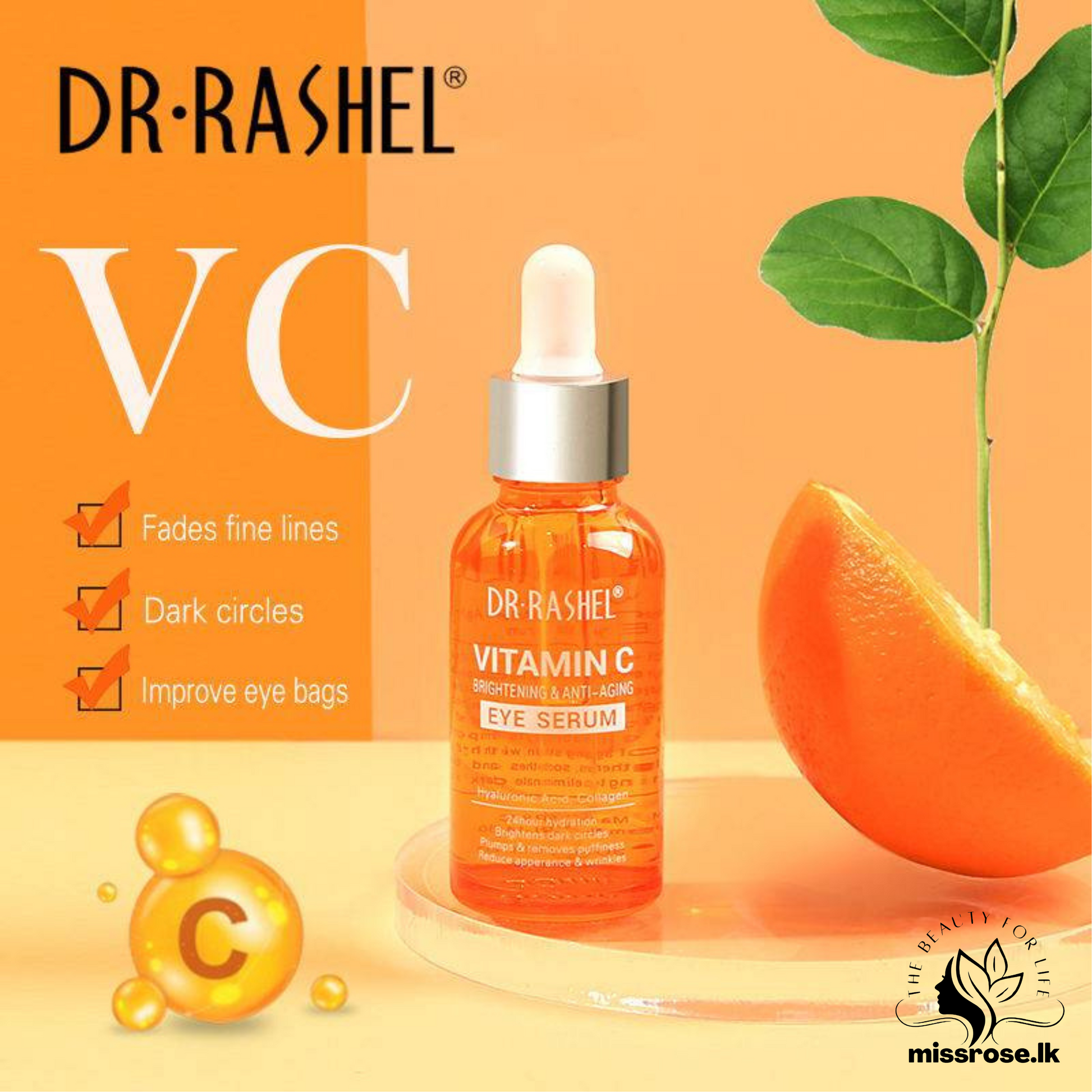 Dr.Rashel Vitamin C Brightening And Anti-Aging Eye Serum - missrose.lk